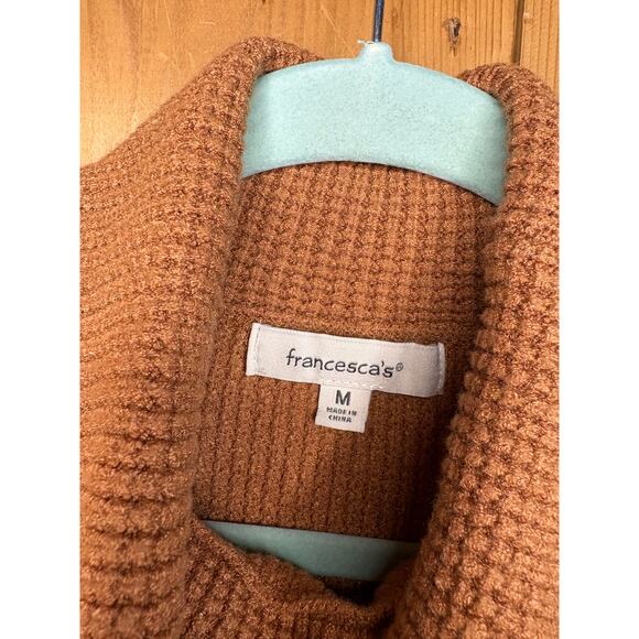 Francesca’s Women’s Crop Sweater, Orange, Size M, EUC - Picture 2 of 3